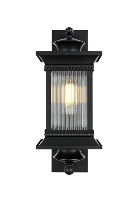 Elegant Lighting - OD316W19BK - One Light Outdoor Wall Sconce - Collins - Black