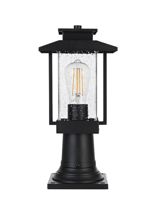 Elegant Lighting - OD317P15BK - One Light Outdoor Post Mount - Tioga - Black