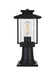 Elegant Lighting - OD317P15BK - One Light Outdoor Post Mount - Tioga - Black
