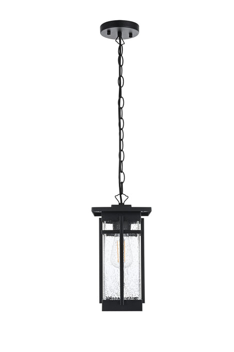 Elegant Lighting - OD321H14BK - One Light Outdoor Pendant - Livingston - Black