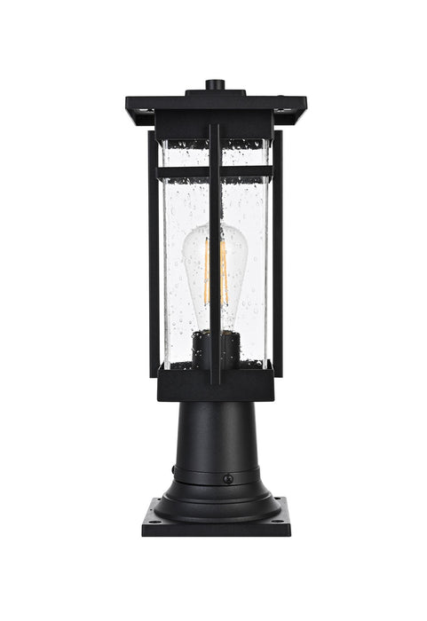 Elegant Lighting - OD321P17BK - One Light Outdoor Post Mount - Livingston - Black