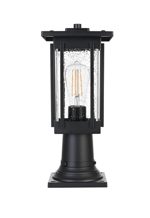 Elegant Lighting - OD322P16BK - One Light Outdoor Post Mount - Melvale - Black