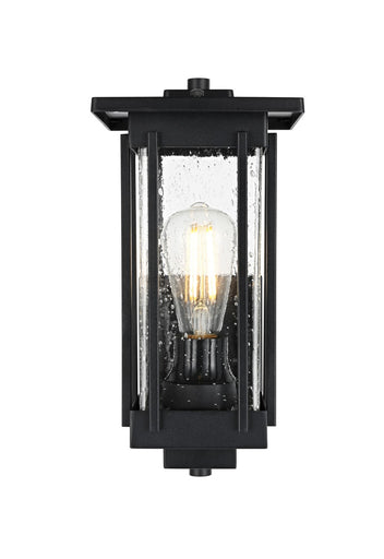 Melvale One Light Outdoor Wall Sconce Black