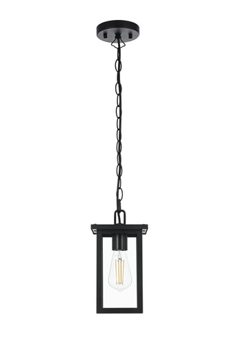 Venango One Light Outdoor Pendant Black