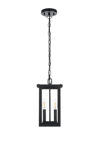 Venango Two Light Outdoor Pendant Black