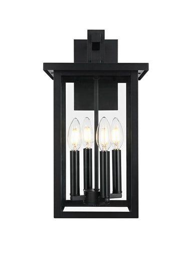Sheridan Four Light Outdoor Wall Sconce Black