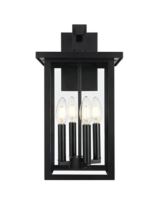 Elegant Lighting - OD324W17BK - Four Light Outdoor Wall Sconce - Sheridan - Black