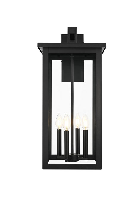 Elegant Lighting - OD324W26BK - Four Light Outdoor Wall Sconce - Venango - Black