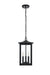 Elegant Lighting - OD325H17BK - Three Light Outdoor Pendant - Carlisle - Black