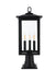 Elegant Lighting - OD325P22BK - Three Light Outdoor Post Mount - Carlisle - Black