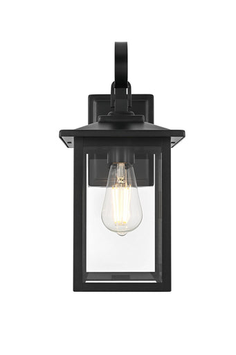 Carisle One Light Outdoor Wall Sconce Black