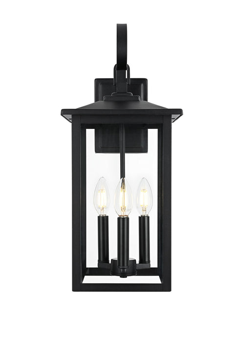 Elegant Lighting - OD325W20BK - Three Light Outdoor Wall Sconce - Carisle - Black