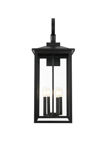 Carisle Four Light Outdoor Wall Sconce Black