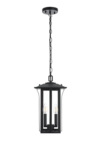 Thayer Two Light Outdoor Pendant Black