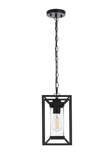 Elegant Lighting - OD329H13BK - One Light Outdoor Pendant - Willington - Black