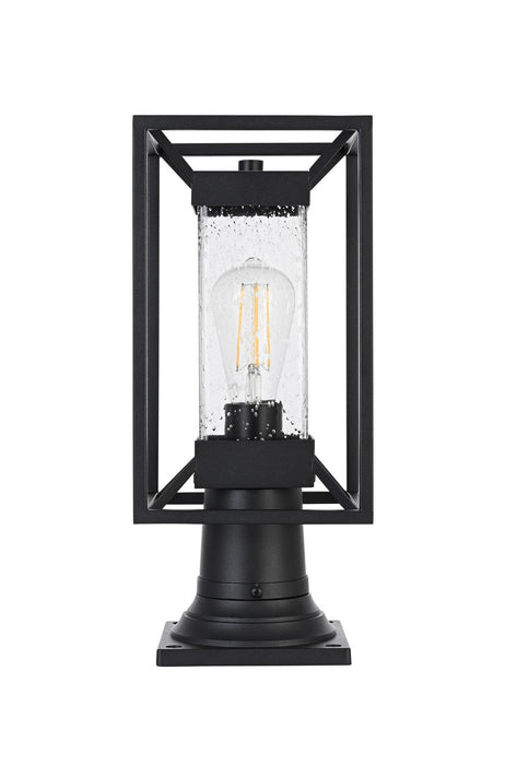 Elegant Lighting - OD329P16BK - One Light Outdoor Post Mount - Willington - Black