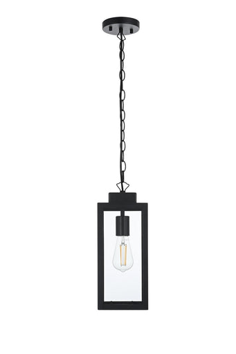 Hilton One Light Outdoor Pendant Black