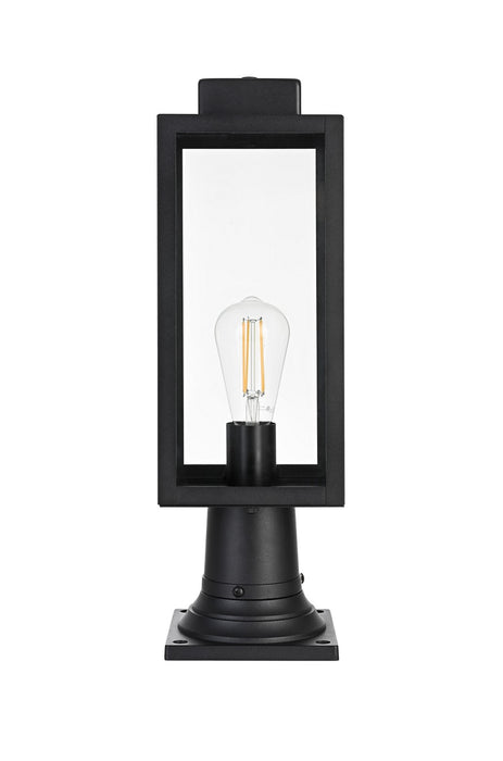Elegant Lighting - OD330P19BK - One Light Outdoor Post Mount - Hilton - Black