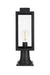Elegant Lighting - OD330P19BK - One Light Outdoor Post Mount - Hilton - Black