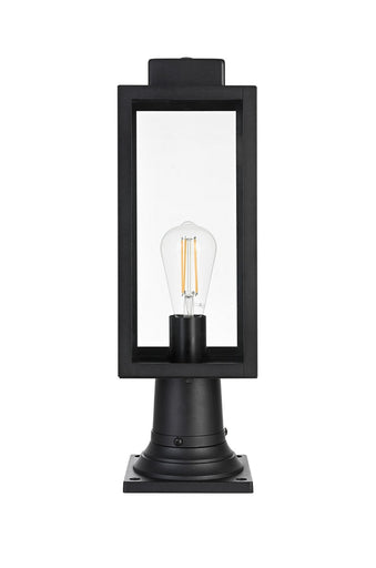Hilton One Light Outdoor Post Mount Black
