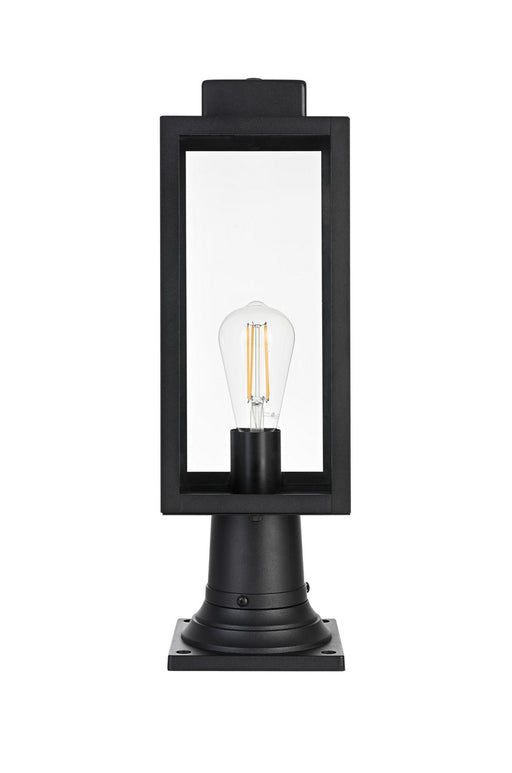 Elegant Lighting - OD330P19BK - One Light Outdoor Post Mount - Hilton - Black