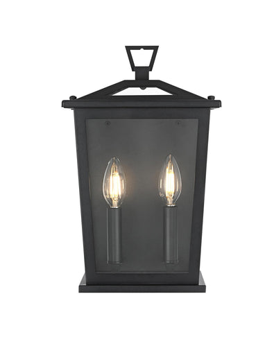 Richmond Two Light Outdoor Wall Sconce Black