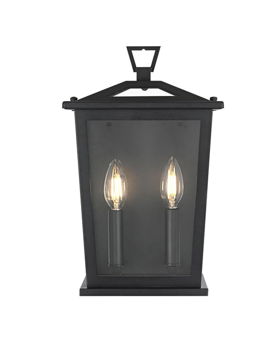 Elegant Lighting - OD331W14BK - Two Light Outdoor Wall Sconce - Richmond - Black