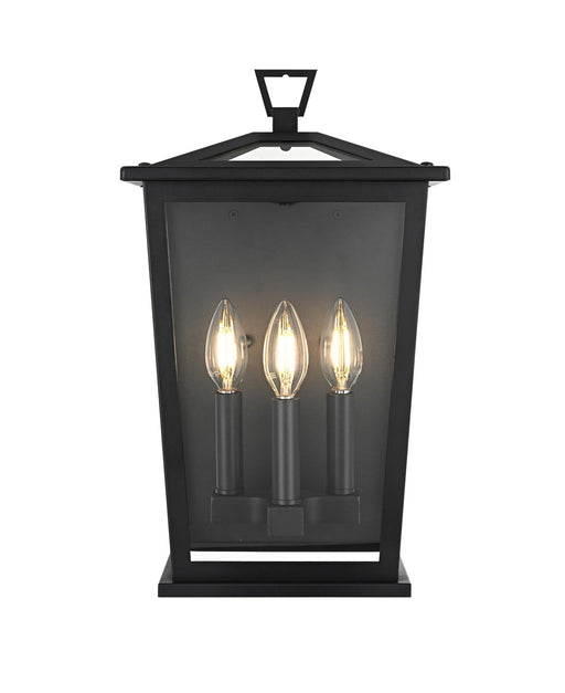 Elegant Lighting - OD331W16BK - Three Light Outdoor Wall Sconce - Richmond - Black