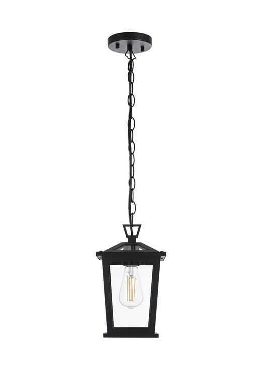 Elegant Lighting - OD332H12BK - One Light Outdoor Pendant - Cayman - Black