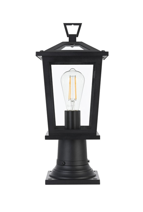 Elegant Lighting - OD332P17BK - One Light Outdoor Post Mount - Cayman - Black