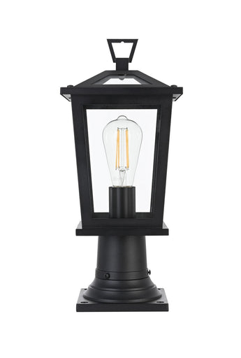 Cayman One Light Outdoor Post Mount Black