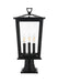 Elegant Lighting - OD332P21BK - Three Light Outdoor Post Mount - Cayman - Black