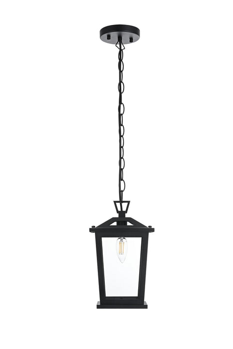 Elegant Lighting - OD333H12BK - One Light Outdoor Pendant - Berks - Black