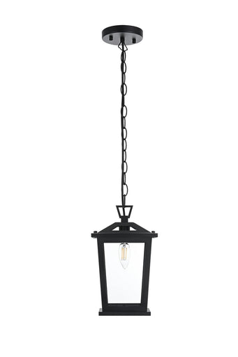 Berks One Light Outdoor Pendant Black