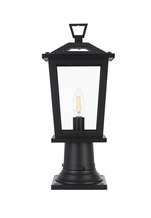 Elegant Lighting - OD333P17BK - One Light Outdoor Post Mount - Berks - Black