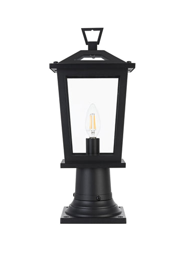 Berks One Light Outdoor Post Mount Black
