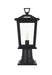 Elegant Lighting - OD333P17BK - One Light Outdoor Post Mount - Berks - Black
