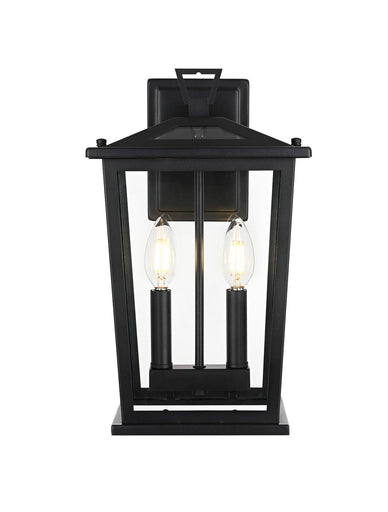 Berks Two Light Outdoor Wall Sconce Black