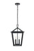Elegant Lighting - OD334H19BK - Two Light Outdoor Pendant - Frankford - Black