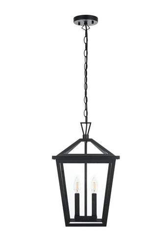 Frankford Two Light Outdoor Pendant Black