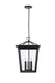 Elegant Lighting - OD334H22BK - Three Light Outdoor Pendant - Oxford - Black