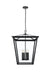 Elegant Lighting - OD334H27BK - Four Light Outdoor Pendant - Oxford - Black