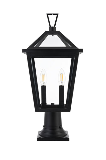 Frankford Two Light Outdoor Post Mount Black