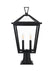 Elegant Lighting - OD334P24BK - Two Light Outdoor Post Mount - Frankford - Black
