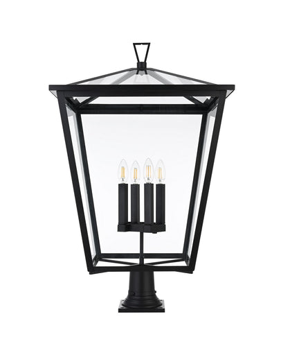 Oxford Four Light Outdoor Post Mount Black