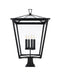 Elegant Lighting - OD334P33BK - Four Light Outdoor Post Mount - Oxford - Black