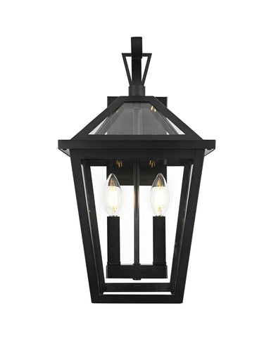 Frankford Two Light Outdoor Wall Sconce Black