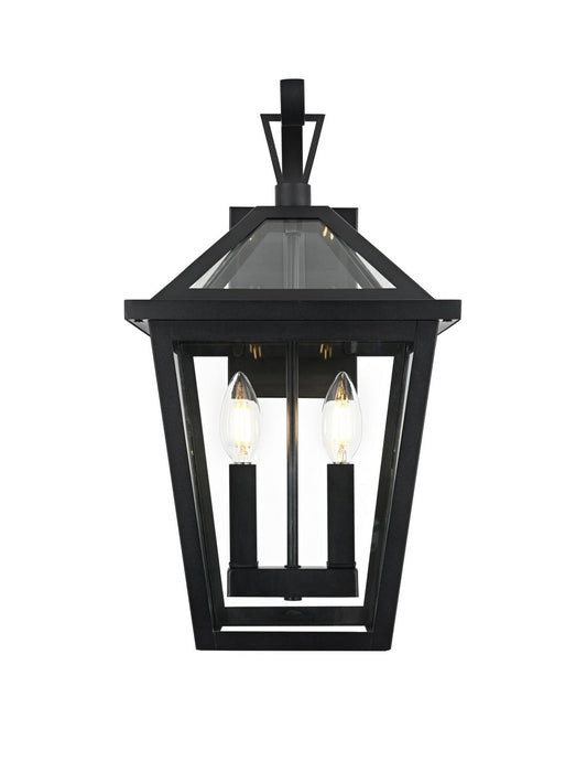 Elegant Lighting - OD334W18BK - Two Light Outdoor Wall Sconce - Frankford - Black