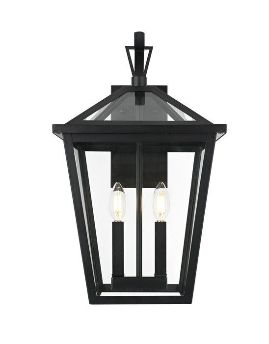 Elegant Lighting - OD334W20BK - Two Light Outdoor Wall Sconce - Frankford - Black
