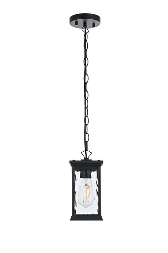 Mascher One Light Outdoor Pendant Black